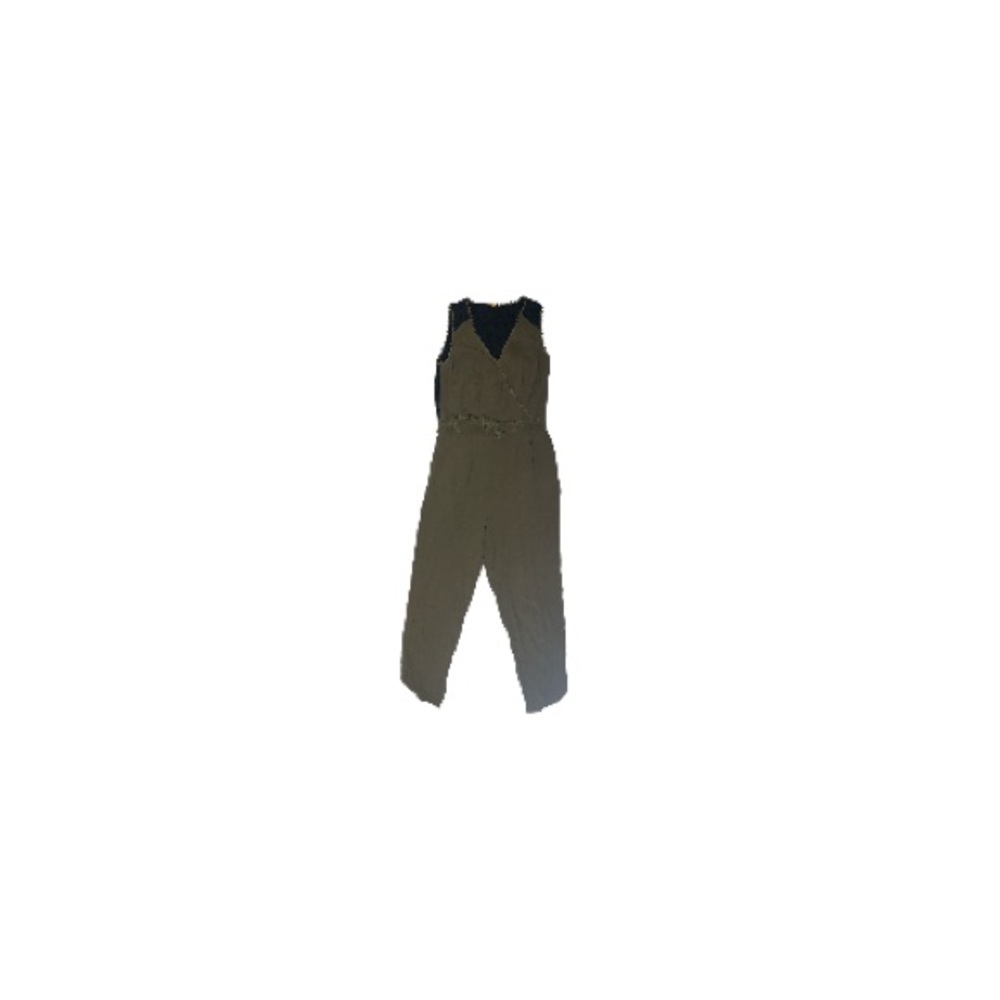 Anthropologie Leifsdottir Green and Black Jumpsuit - Women’s Size 8